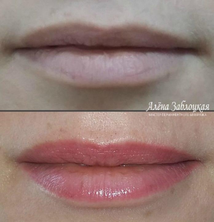 До и после перманентного макияжа