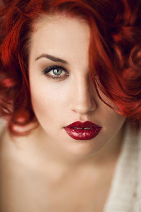 Вечерний макияж рыжие волосы карие глаза