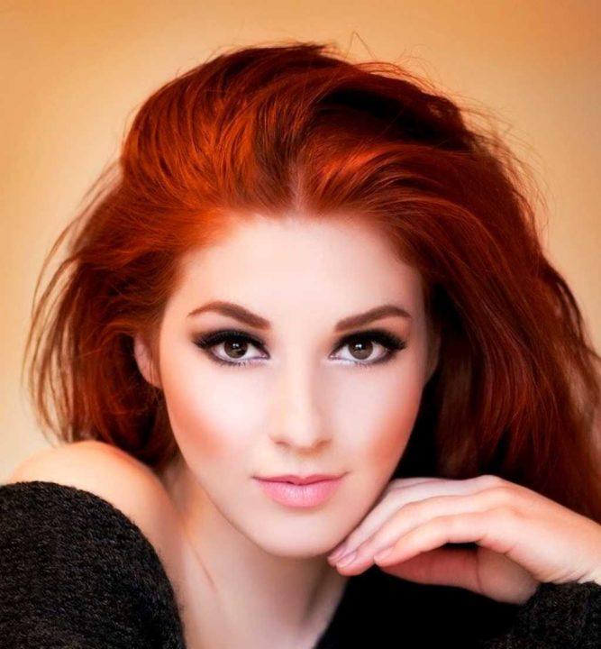 Какой макияж с рыжим цветом волос