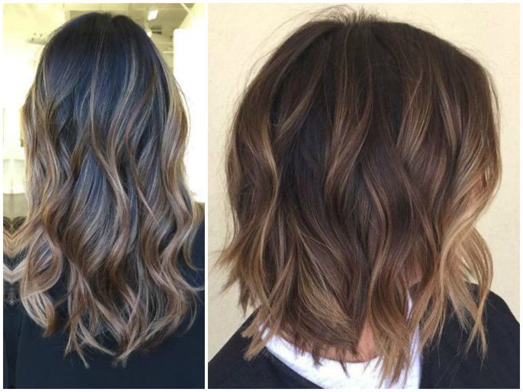Фото балаяж на русые волосы средней длины фото до и после