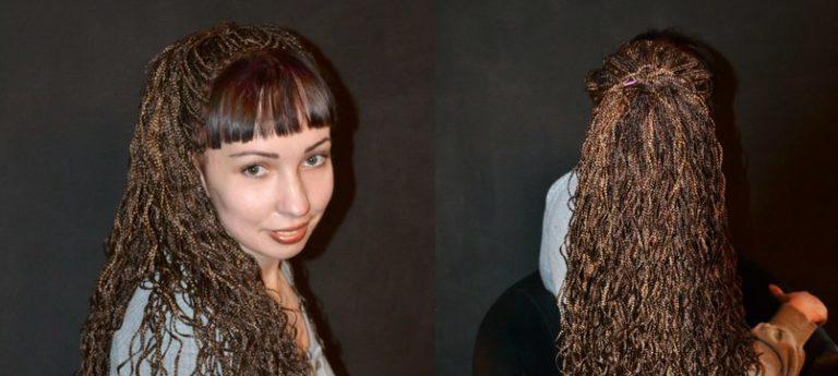 Косы зизи фото до и после на короткие волосы